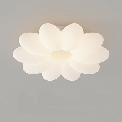 Modern Minimalist Flower Metal Acrylic Shade LED Flush Mount Ceiling Light for Bedroom