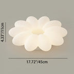 Modern Minimalist Flower Metal Acrylic Shade LED Flush Mount Ceiling Light for Bedroom