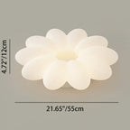 Modern Minimalist Flower Metal Acrylic Shade LED Flush Mount Ceiling Light for Bedroom