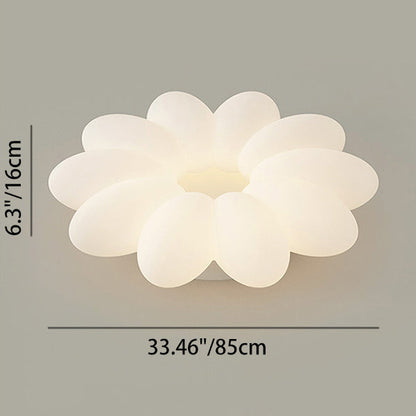 Modern Minimalist Flower Metal Acrylic Shade LED Flush Mount Ceiling Light for Bedroom