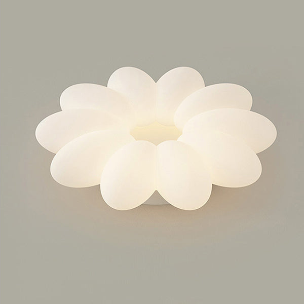Modern Minimalist Flower Metal Acrylic Shade LED Flush Mount Ceiling Light for Bedroom