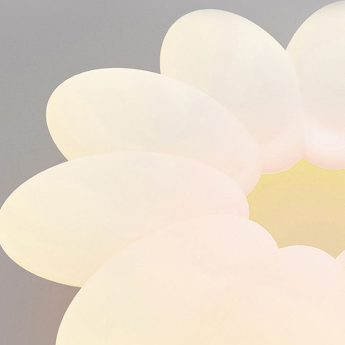 Modern Minimalist Flower Metal Acrylic Shade LED Flush Mount Ceiling Light for Bedroom