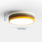 Contemporary Creative Multi-Layer Round Iron Acrylic Shade LED Flush Mount Ceiling Light For Bedroom