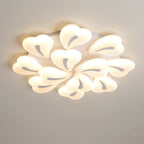 Modern Minimalist Heart Iron Acrylic Shade LED Semi-Flush Mount Ceiling Light For Living Room