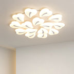 Modern Minimalist Heart Iron Acrylic Shade LED Semi-Flush Mount Ceiling Light For Living Room
