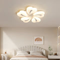 Modern Minimalist Heart Iron Acrylic Shade LED Semi-Flush Mount Ceiling Light For Living Room