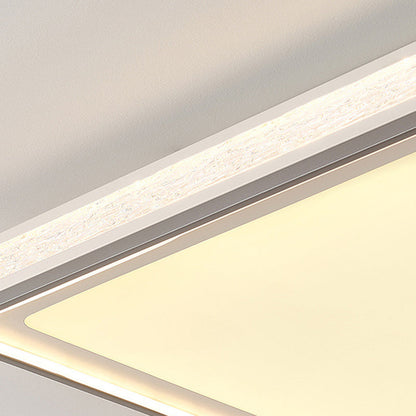 Modern Minimalist Round Rectangle Square Iron Silicone Acrylic LED Flush Mount Ceiling Light For Living Room