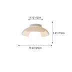 Modern Minimalist Flower Globe Iron Resin 1-Light Semi-Flush Mount Ceiling Light For Living Room