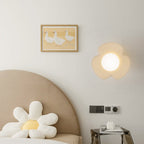 Modern Minimalist Flower Globe Iron Resin 1-Light Semi-Flush Mount Ceiling Light For Living Room