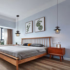 Contemporary Industrial Round Iron Cage Frame 1-Light Pendant Light For Living Room