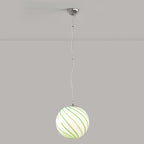 Contemporary Nordic Globe Lollipop Shape Iron Glass 1-Light Pendant Light For Living Room