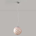 Contemporary Nordic Globe Lollipop Shape Iron Glass 1-Light Pendant Light For Living Room