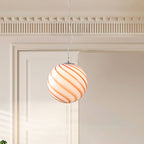 Contemporary Nordic Globe Lollipop Shape Iron Glass 1-Light Pendant Light For Living Room