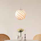 Contemporary Nordic Globe Lollipop Shape Iron Glass 1-Light Pendant Light For Living Room