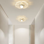 Modern Minimalist Suzuran Iron Frame Acrylic Shade LED Semi-Flush Mount Ceiling Light For Living Room
