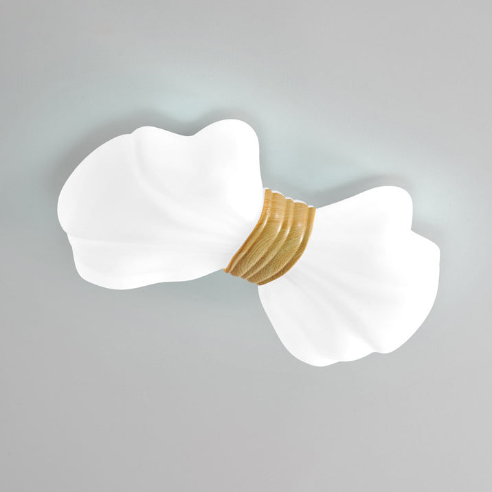 Contemporary Creative Kids Bow Iron Plastic LED Flush Mount Ceiling Light For Bedroom