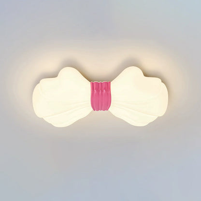 Contemporary Creative Kids Bow Iron Plastic LED Flush Mount Ceiling Light For Bedroom