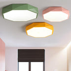 Lumendat Modern Minimalist Kids Diamond Shape Iron Acrylic Shade LED Flush Mount Ceiling Light For Bedroom Lumendat