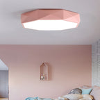 Lumendat Modern Minimalist Kids Diamond Shape Iron Acrylic Shade LED Flush Mount Ceiling Light For Bedroom Lumendat