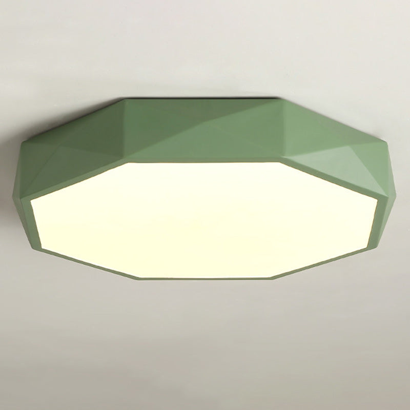 Lumendat Modern Minimalist Kids Diamond Shape Iron Acrylic Shade LED Flush Mount Ceiling Light For Bedroom Lumendat