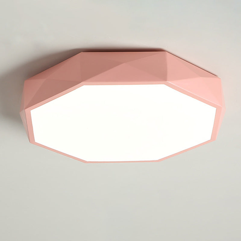 Lumendat Modern Minimalist Kids Diamond Shape Iron Acrylic Shade LED Flush Mount Ceiling Light For Bedroom Lumendat