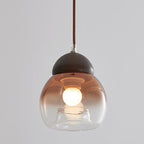 Contemporary Retro Globe Wood Glass 1-Light Pendant Light For Bedroom