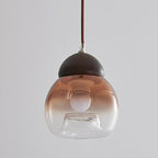 Contemporary Retro Globe Wood Glass 1-Light Pendant Light For Bedroom