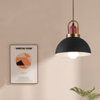 Contemporary Nordic Round Dome Aluminum 1-Light Pendant Light For Living Room