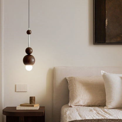 Modern Minimalist Round Globe Round Beads Iron 1-Light Pendant Light For Bedroom