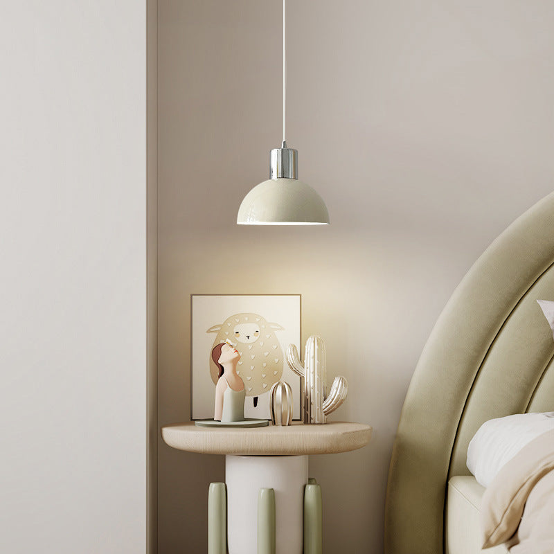 Modern Minimalist Round Globe Round Beads Iron 1-Light Pendant Light For Bedroom