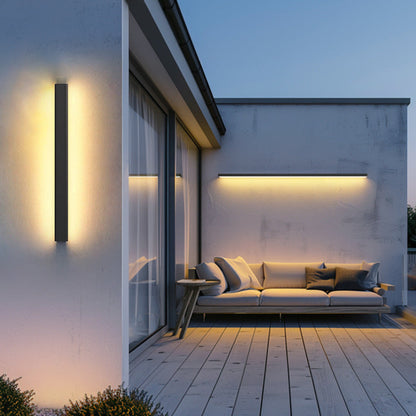 Modern Minimalist Outdoor Waterproof Long Aluminum Acrylic LED Wall Sconce Lamp For Outdoor Patio
