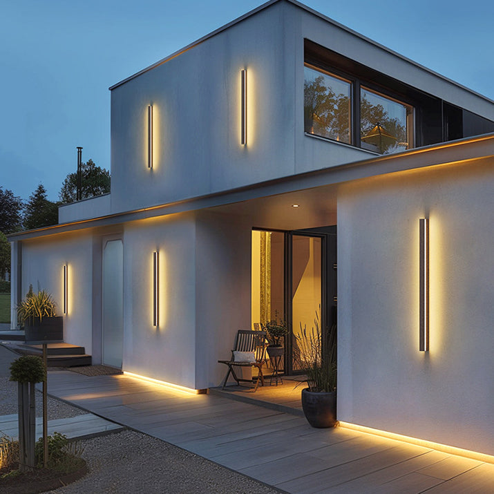 Modern Minimalist Outdoor Waterproof Long Aluminum Acrylic LED Wall Sconce Lamp For Outdoor Patio
