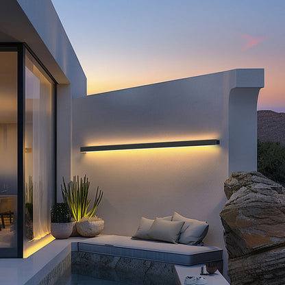 Modern Minimalist Outdoor Waterproof Long Aluminum Acrylic LED Wall Sconce Lamp For Outdoor Patio