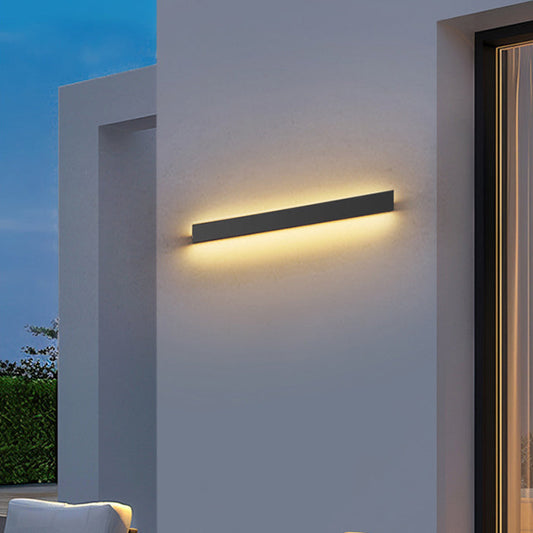 Modern Minimalist Outdoor Waterproof Long Aluminum Acrylic LED Wall Sconce Lamp For Outdoor Patio
