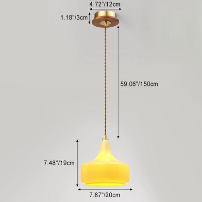 Contemporary Retro Round Petal Flower Shape Wood Glass 1-Light Pendant Light For Living Room