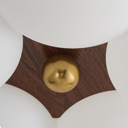 Modern Minimalist Round Floral Iron Plastic LED Flush Mount Ceiling Light For Living Room