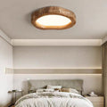 Contemporary Creative Love Wood Grain Resin Acrylic LED Flush Mount Ceiling Light for Bedroom