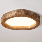 Contemporary Creative Love Wood Grain Resin Acrylic LED Flush Mount Ceiling Light for Bedroom