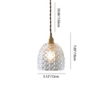 Contemporary Retro Round Square Cup Shape Iron Glass Shade 1-Light Pendant Light For Living Room