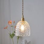 Contemporary Retro Round Square Cup Shape Iron Glass Shade 1-Light Pendant Light For Living Room