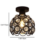 Contemporary Nordic Dome Circle Combination Iron Aluminum Frame 1-Light Semi-Flush Mount Ceiling Light For Living Room