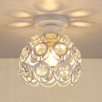 Contemporary Nordic Dome Circle Combination Iron Aluminum Frame 1-Light Semi-Flush Mount Ceiling Light For Living Room