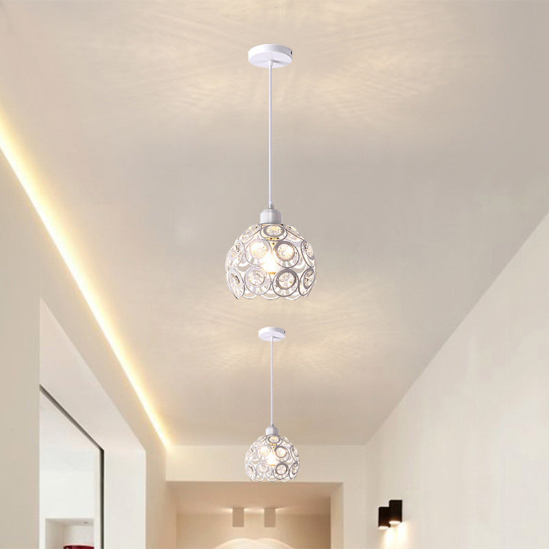 Contemporary Nordic Dome Circle Combination Iron Aluminum Frame 1-Light Pendant Light For Living Room