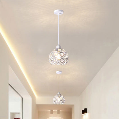 Contemporary Nordic Dome Circle Combination Iron Aluminum Frame 1-Light Pendant Light For Living Room