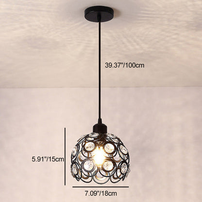 Contemporary Nordic Dome Circle Combination Iron Aluminum Frame 1-Light Pendant Light For Living Room