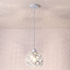 Contemporary Nordic Dome Circle Combination Iron Aluminum Frame 1-Light Pendant Light For Living Room