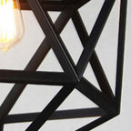 Contemporary Industrial Geometric Polygonal Iron 1-Light Pendant Light For Living Room