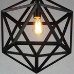 Contemporary Industrial Geometric Polygonal Iron 1-Light Pendant Light For Living Room