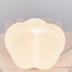 Contemporary Creative Flower Pumpkin Shape Hardware Frame Acrylic Shade 1-Light Flush Mount Ceiling Light For Living Room