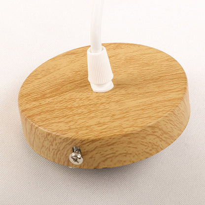 Traditional Japanese Rectangular Hand-Woven Nan Bamboo 1-Light Pendant Light For Living Room
